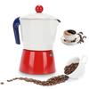 Italian Coffee Maker 150ml 3 Cups Aluminum Single Valve Portable Stovetop Coffee Maker Pot for Cuban Cafe Home Brewing Camping