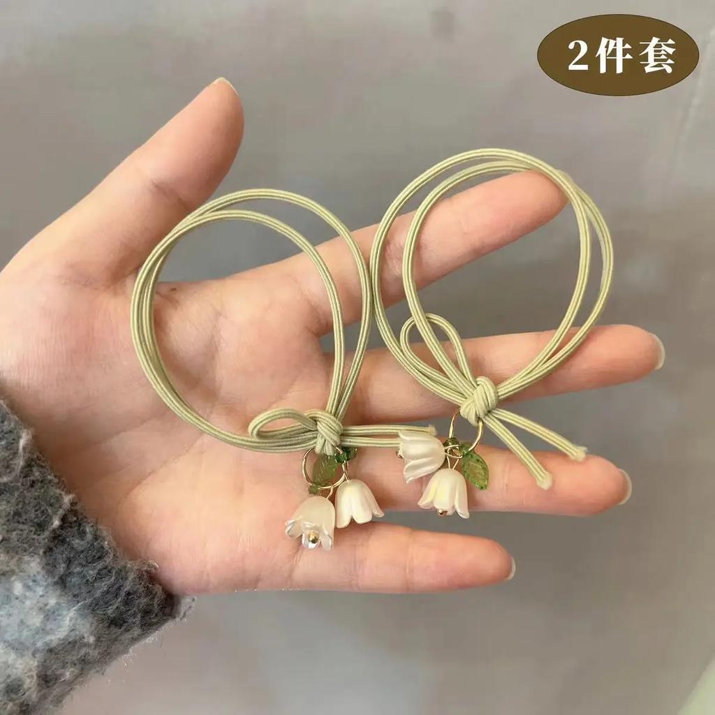 Zestaw gumek do włosów, połączenie gumek o wysokiej elastyczności i trwałości, gumka do włosów konwalia o świeżym temperamencie