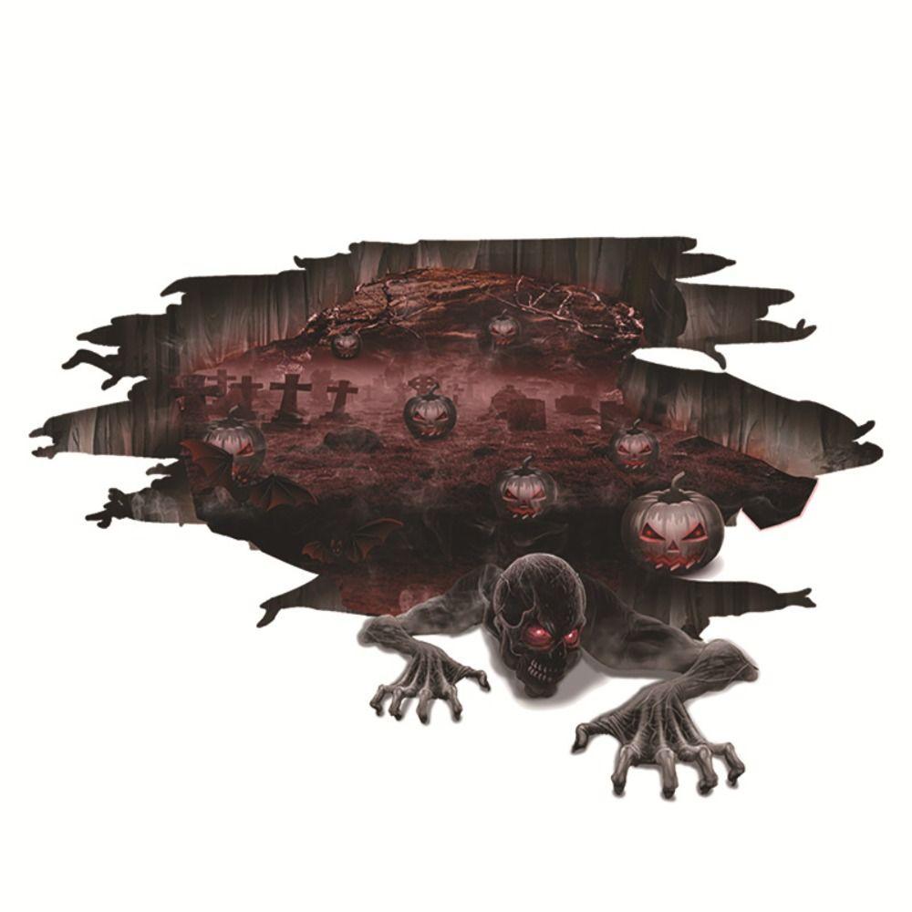 

Ужасные наклейки Хэллоуин 3D наклейки ПВХ наклейка на пол Жуткий ад Зомби Дьявол наклейки Вечеринка