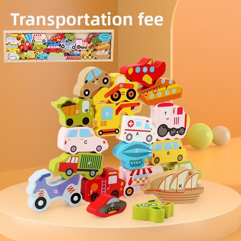 Wooden Childrens Traffic Animal Puzzle Educational Toy For Early Learning Development