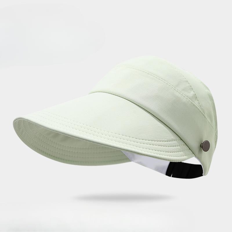Women's Summer Half Visor Sun Hat UV Protection Bucket Cap Sunshade Hat with Duckbill Brim