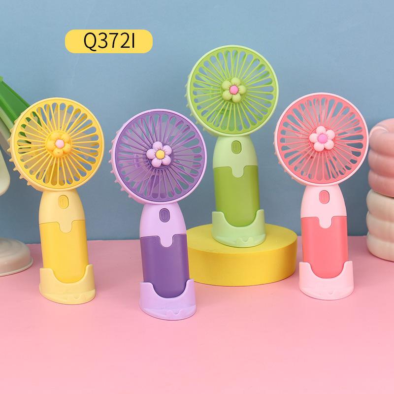 

USB Rechargeable Mini Flower Handheld Fan for Girls – Portable Summer Gift Random Color
