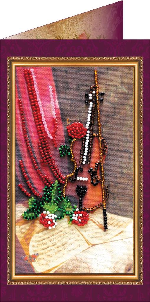 Bead Embroidery Kit Abris Art Postcard Congratulations 140x84mm