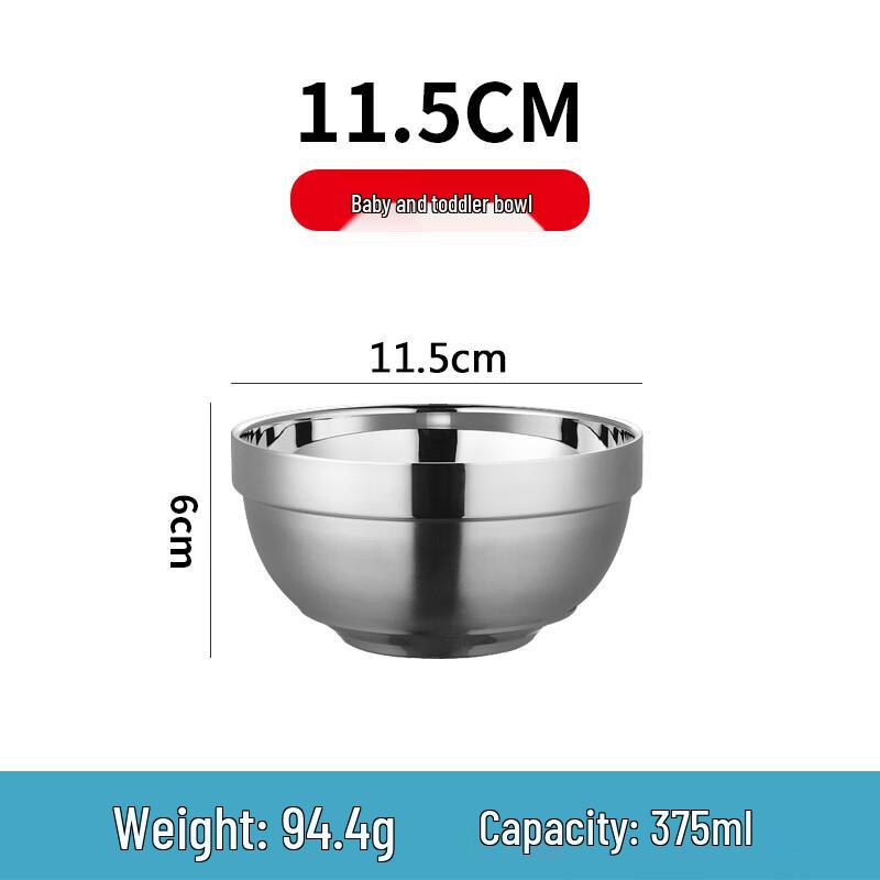 Qianxing 304 Stainless Steel Double-Wall Insulated Bowl Set