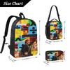 3Pcs Ed Sheeran Loop Tour 2026 Backpack Set for Children Pen Bags Bookbag Sets with Lunch Box For School Students Daypack