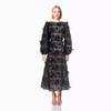 Australian Summer 2024 Floral Round Neck Hollow Waist Long Dress for Women