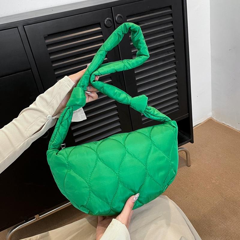 

IELGY Женская сумка-мешок большого объема в корейском стиле с косым креплением на одно плечо, вышитая нейлоновая сумка в стиле ретро-луны зелёный
