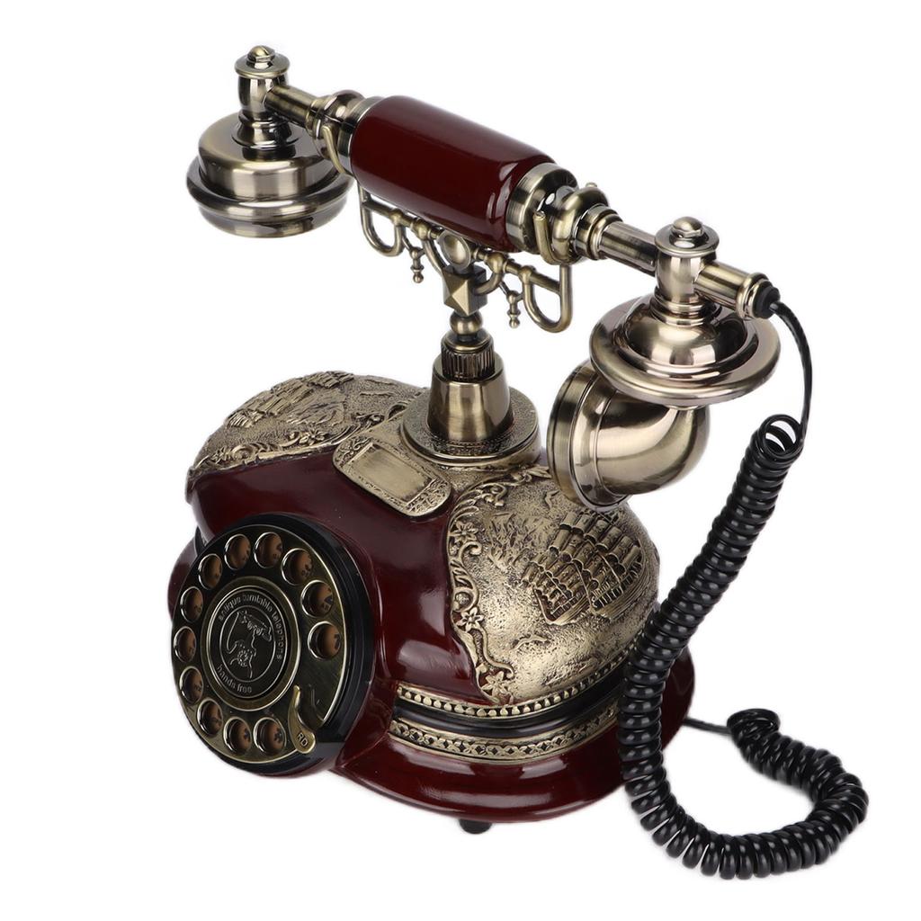Telefon european antic cu cadran rotativ, linie fixă ​​retro clasică, pentru decor de bar în sufragerie