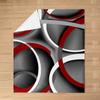 Contemporary Swirl Ring Line Art Pattern Comfortable Fleece Blanket Fit Living Room Bed Office All-match Simple Household Decor