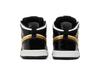 Kids' Sneakers Nike Jordan 1 Mid Patent Black White Gold (TD) Black/White-Metallic Gold