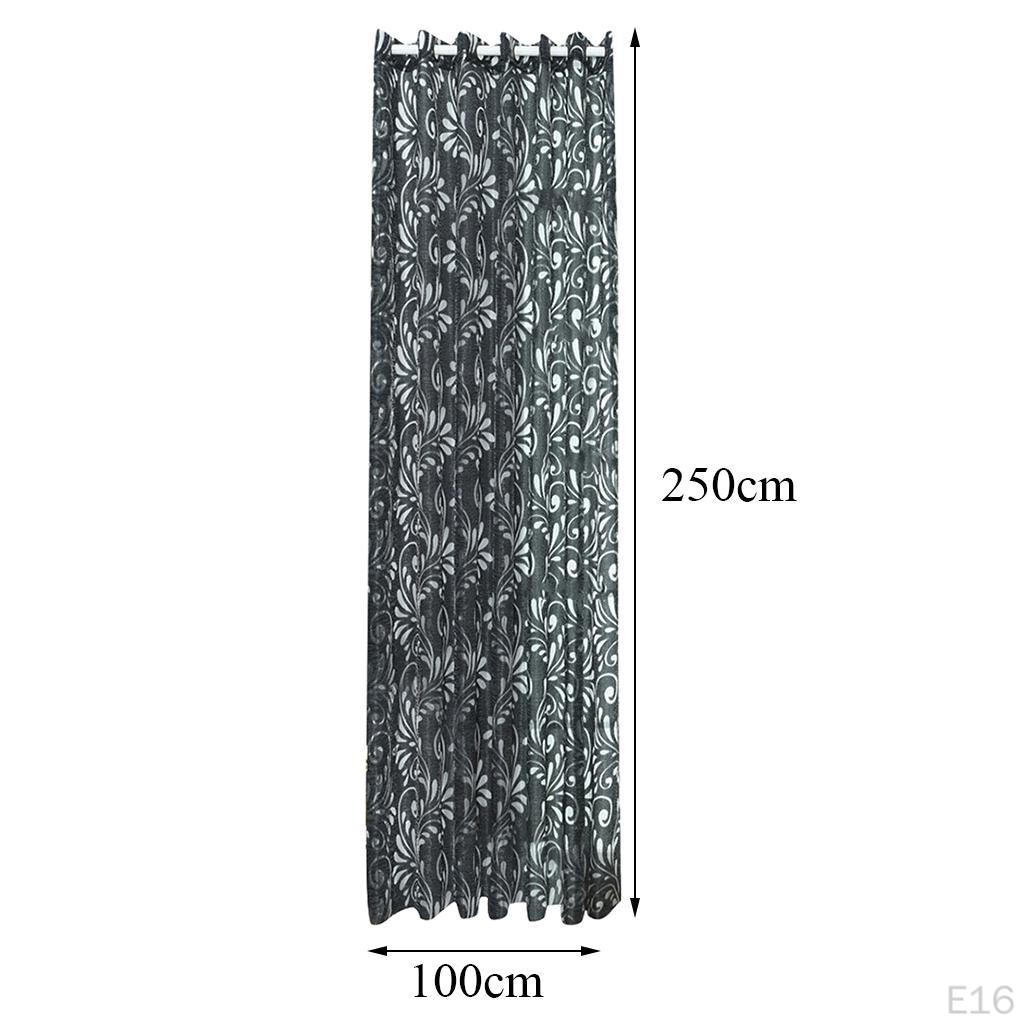 Grommet Floral Textured Bay Window