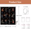 Funny Gothic Halloween Shower Curtain, Black White Skeleton Dance Pumpkins Kids Bathroom Decoration, Waterproof Washable