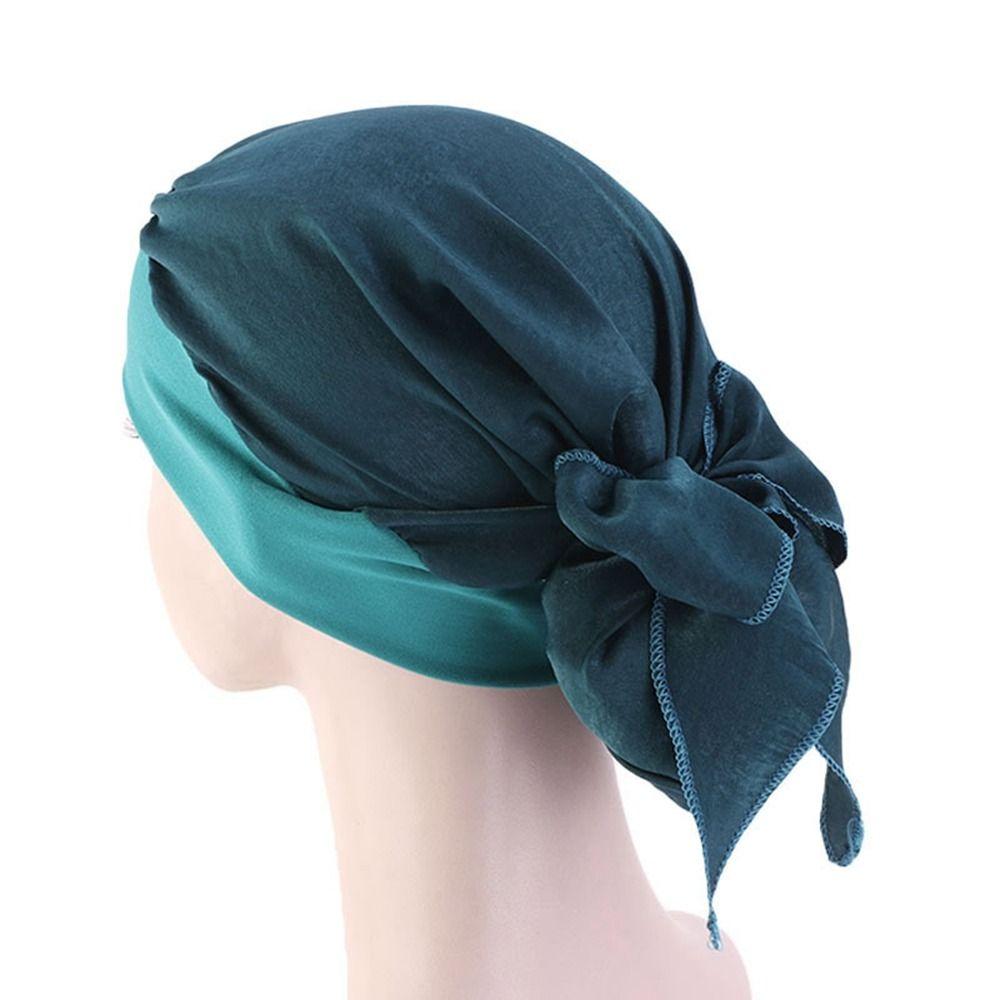Silk Wrap Hat Women Hat Nightcap Sleep Cap Silky Bonnet Turban Cap Head Scarf Elastic Hair Band