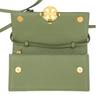 Tory Burch Miller 19 Solid Minimalist Buckle Closure Pebble Leather Wallet Shoulder Crossbody Bag Women Bags Palm-Leaf-Green 137145-300