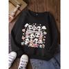 European Sizes Kids' Stylish Round-Neck Sweatshirt, Casual Print Top