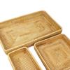 Rattan Tablett Tischplatte Organisation Handgeflochtener Snack Aufbewahrungskorb Multifunktionales Serviertablett 3