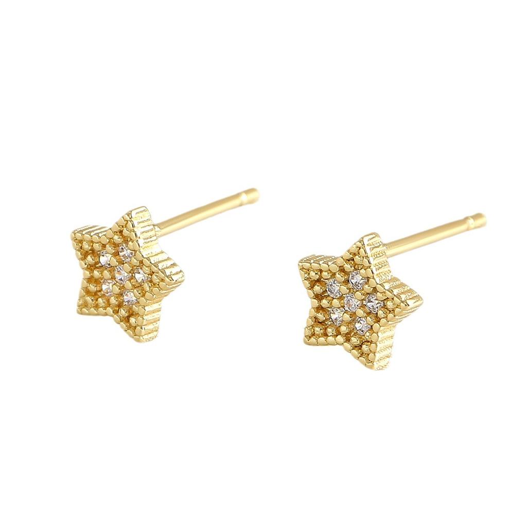 Earring with Five-pointed Star Design, Versatile and Trendy Earrings, Luxurious and Exquisite Star-shaped Earrings, High-end.
