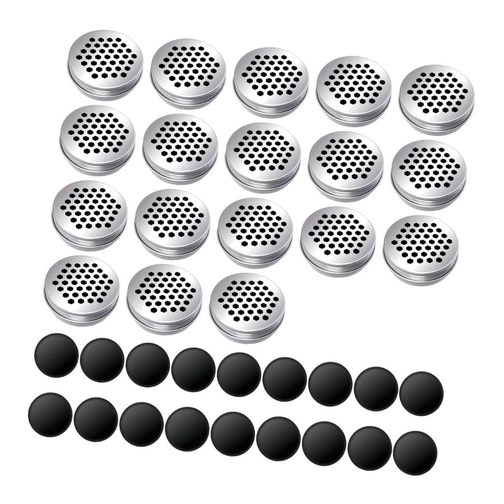 18x Dog Scent Training Tin Supplies with Hollow Lids Lightweight Food Containers Reusable Metal