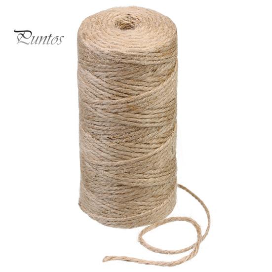 Gift Wrapping Twine 100M/Roll 2MM Jute 3 Ply Natural Cuttable Hanging Tag Decoration Hemp Rope Packing DIY Crafts Project