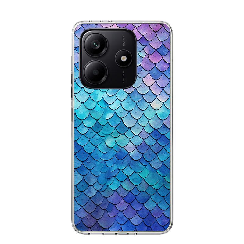 Fish Scale Pattern Mermaid Phone Case For Xiaomi Redmi Note 15 14 13 12S 12 Pro Plus 11S 11E 11 11T 10S 10 Art Soft Pattern Cove