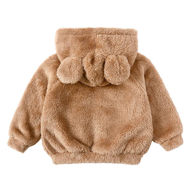 Girls' Lambswool Hooded Coat: Warm, Stylish, and Furry Winter Sweatshirt