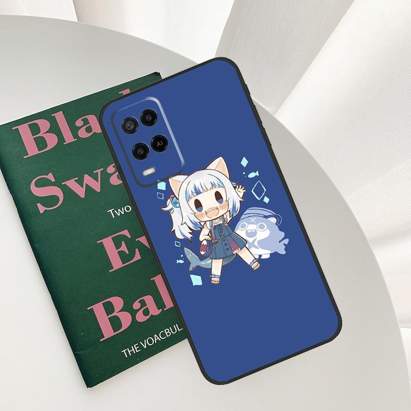 Gawr Gura Hololive Anime Case For Oppo A58 A78 A98 A15 A16 A17 A52 A72 A76 A96 A54 A74 A94 A57 A77 A54S A57S Cover