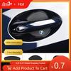 Car Sticker 2025 Hot 4PCS Car Door Handle Bowl Scratch Protector Carbon Fiber Stickers Anti Collision For BMW E46 E90 E60 F30 F1