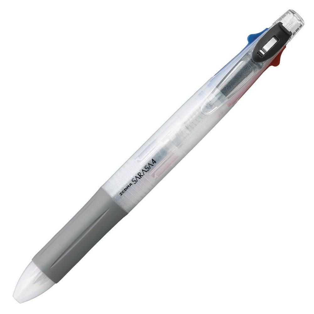 Zebra Ballpoint Sarasa White 4-Color Pen, 4, 0.5mm, J4J1-W,