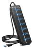 Driver-Free 7-Port USB 3.0 Hub with Individual Switches