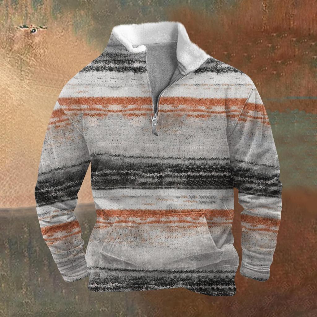 Frühlings- und Herren-Sweatshirt mit Stehkragen ist ein lässiges Outdoor-Pullover-Oberteil
