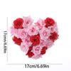 Valentine Decor Heart Wreath Red Rose Garland Wall Hanging Valentine'S Day Floating Pearls For Centerpieces Christmas