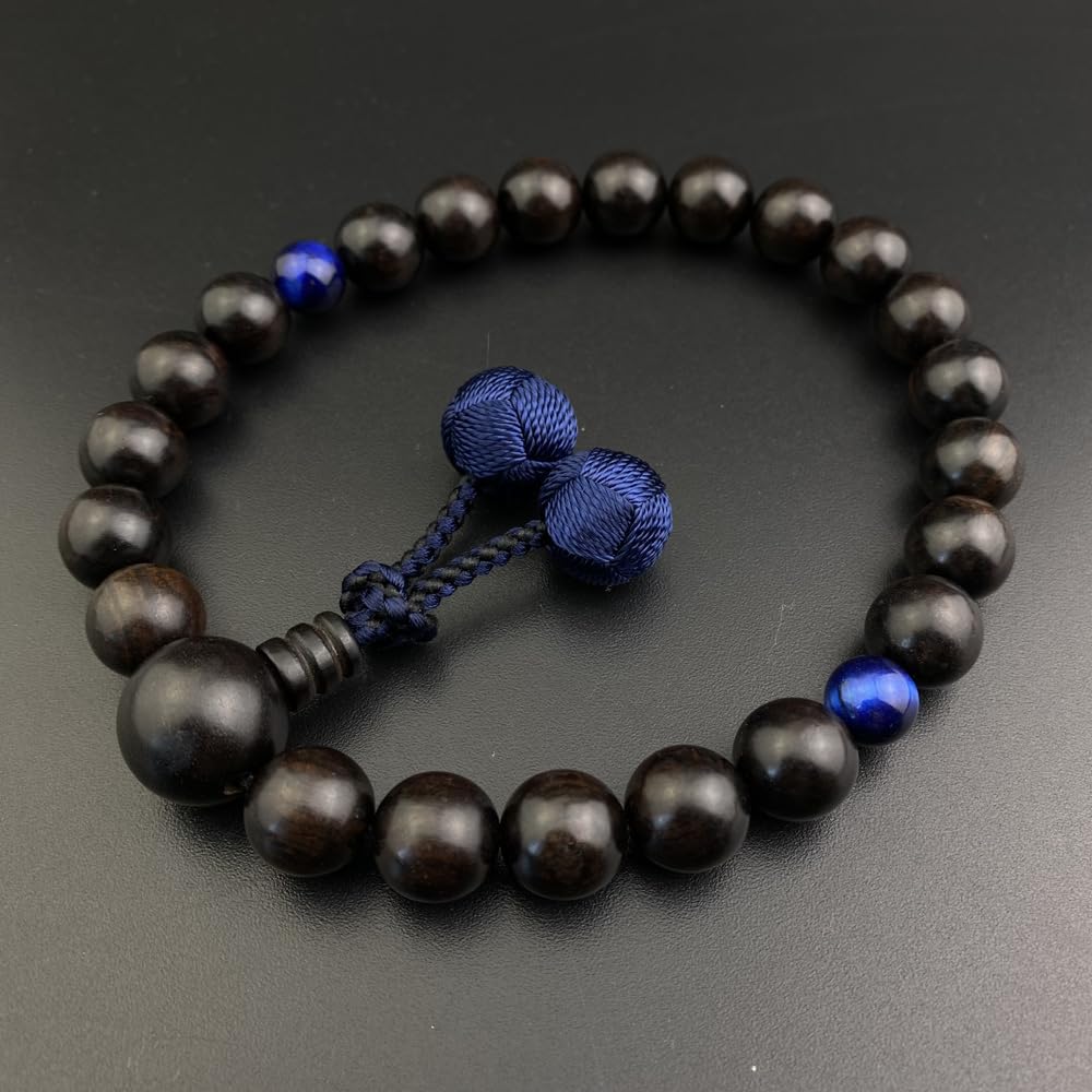 LOTUS Myo Lotus Myorenka Buddhist Prayer Beads for 22 Nitenno Stone Natural Brahma Informal Prayer Memorial Buddhist Memorial Gift Stone Blue Eye