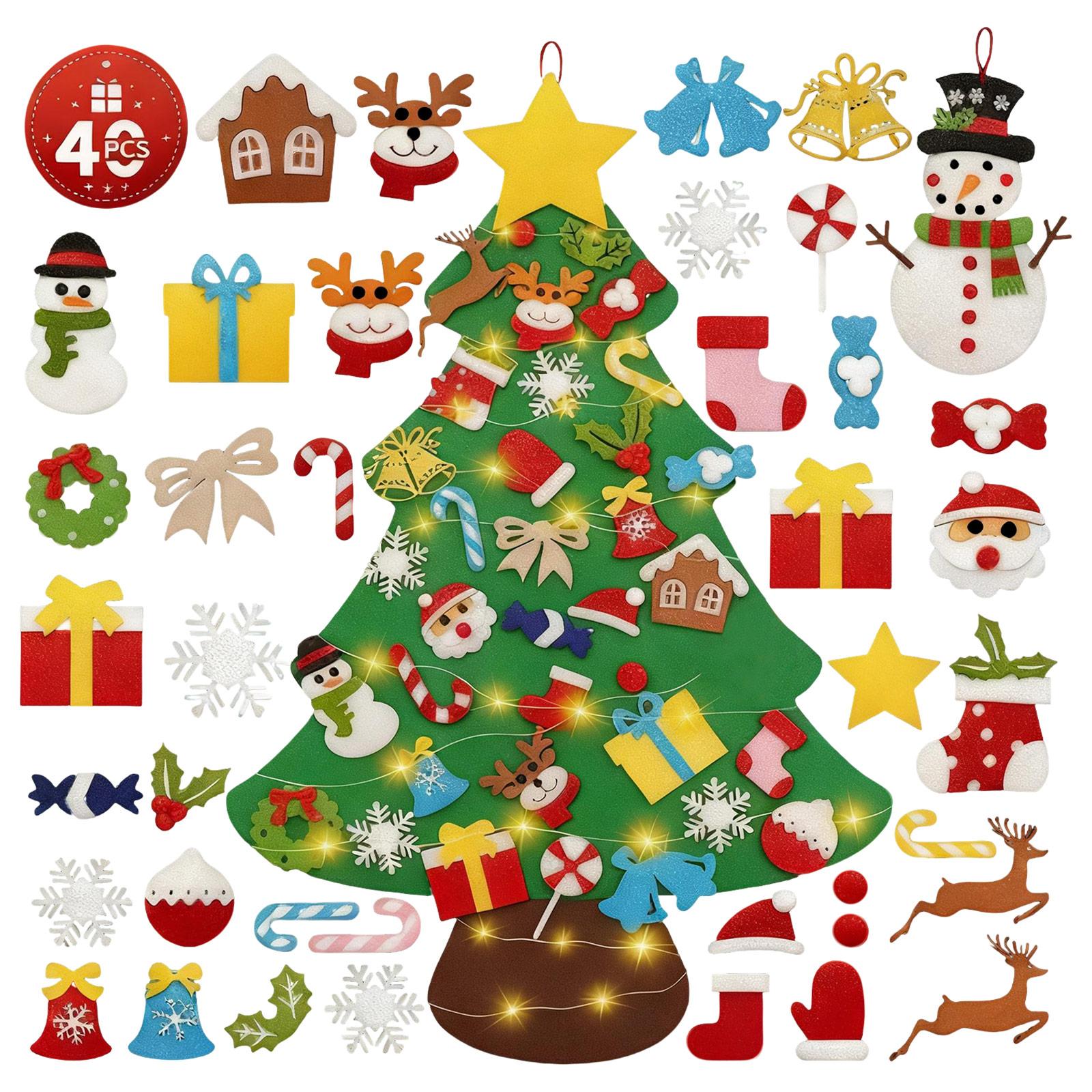 

Christmas Tree Non-woven Fabric New Children s FeltChristmas Tree Christmas Decoration Pendant One Size белый