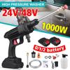 1000W 48V 24V 88000mAh Cordless High Pressure Car Washer Water Gun Lithium Battery Portable High Pressure Washer Foam Generator