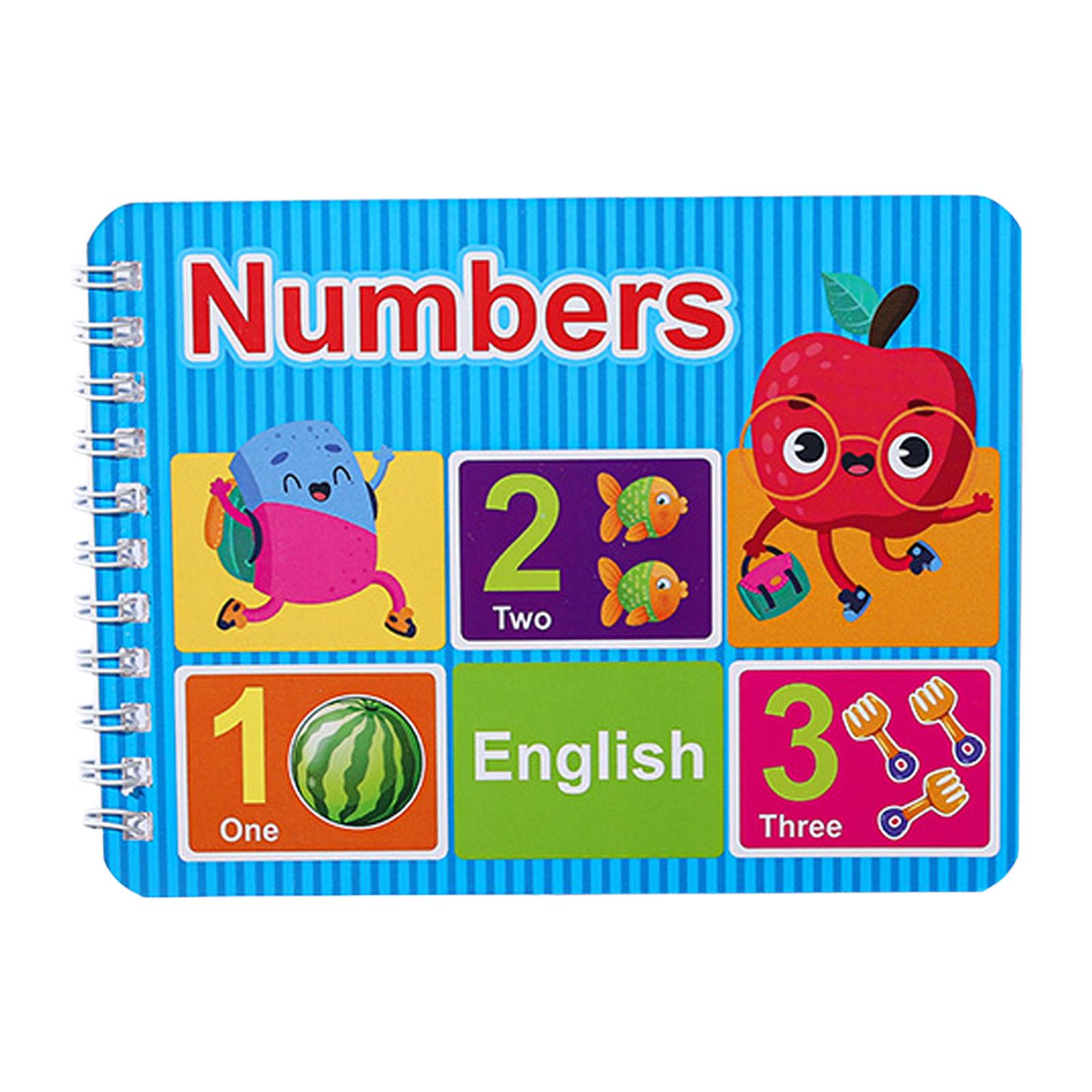 

Early Education Cognitive Cards Book Alphabet Numbers Learning Educational Toy for Kids with Safe Rounded Corners Portable