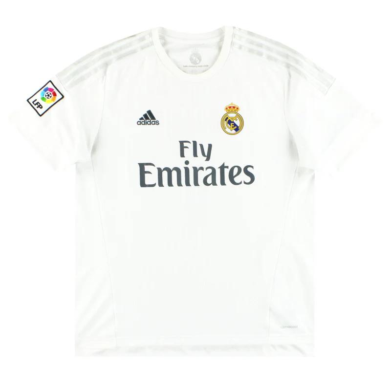 

Adidas Real Madrid 2015-16 Home Shirt Ronaldo Men Shirts White S12652 3XL