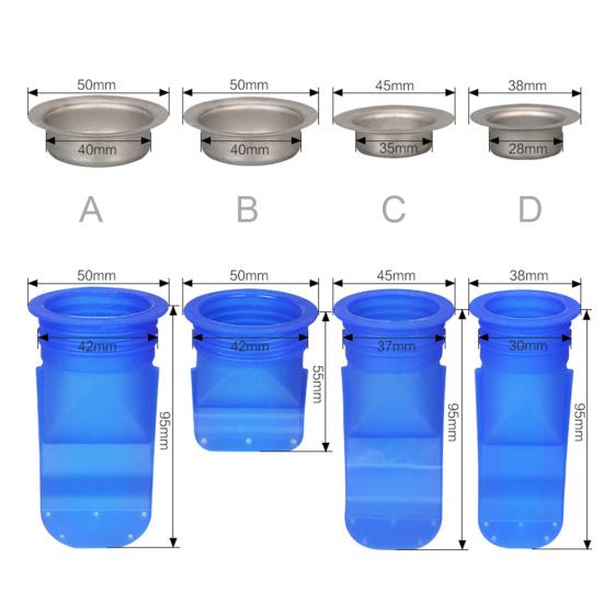 Stainless Steel Silicone Strainer Kitchen Bathroom Pipe Floor Sewer Drain Core