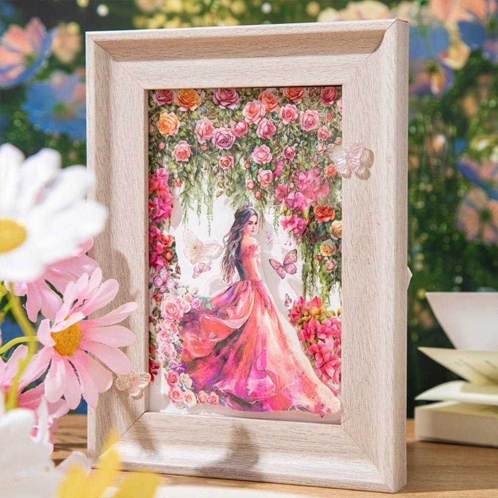 200cm/roll Vine Theme Flower Landscaping Tape PET Decorative Tape Plant Tape Diary Decoration