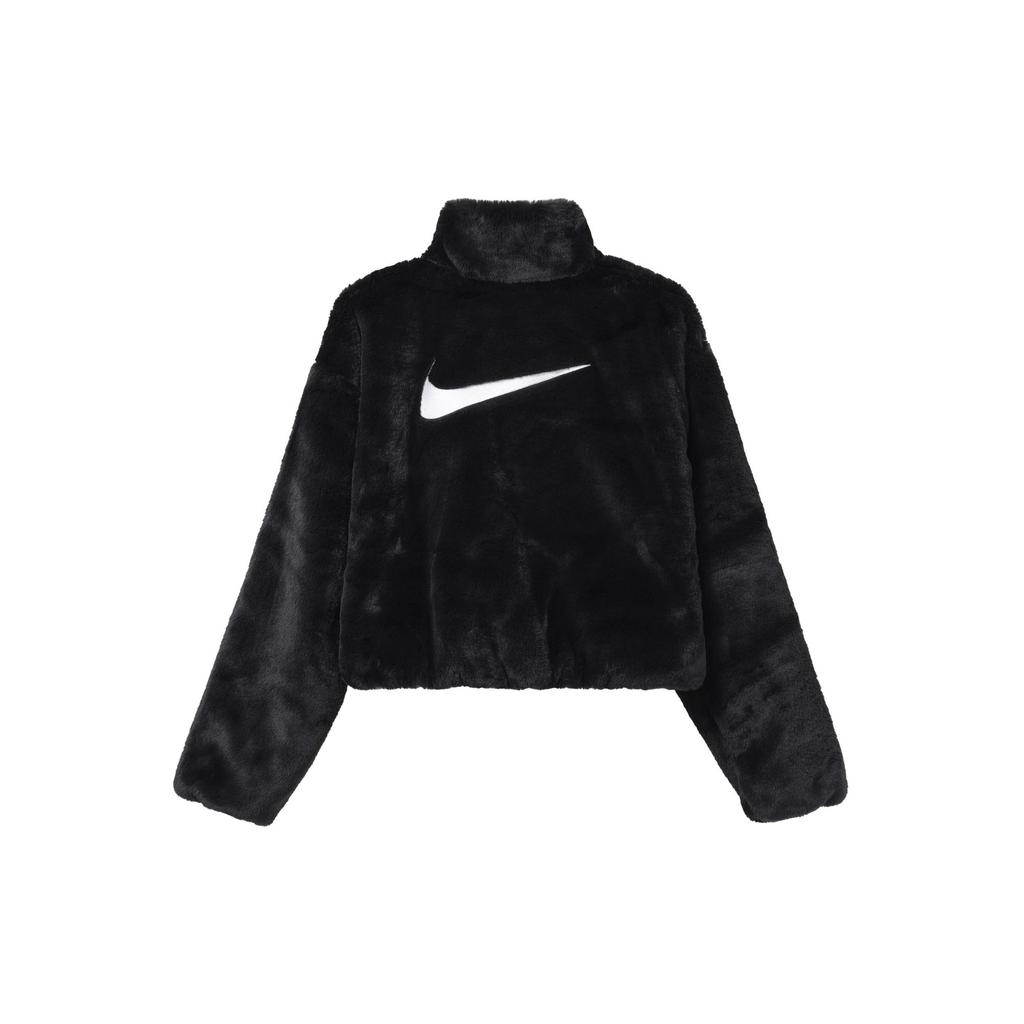 Nike Velvet Jackets Women's Black Stand Collar Moderate DV5140-010