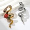 Vintage Rose Snake Brooches Artistic Snake Brooch Charm For Women And Men A Perfect Addition To Any Ensembles