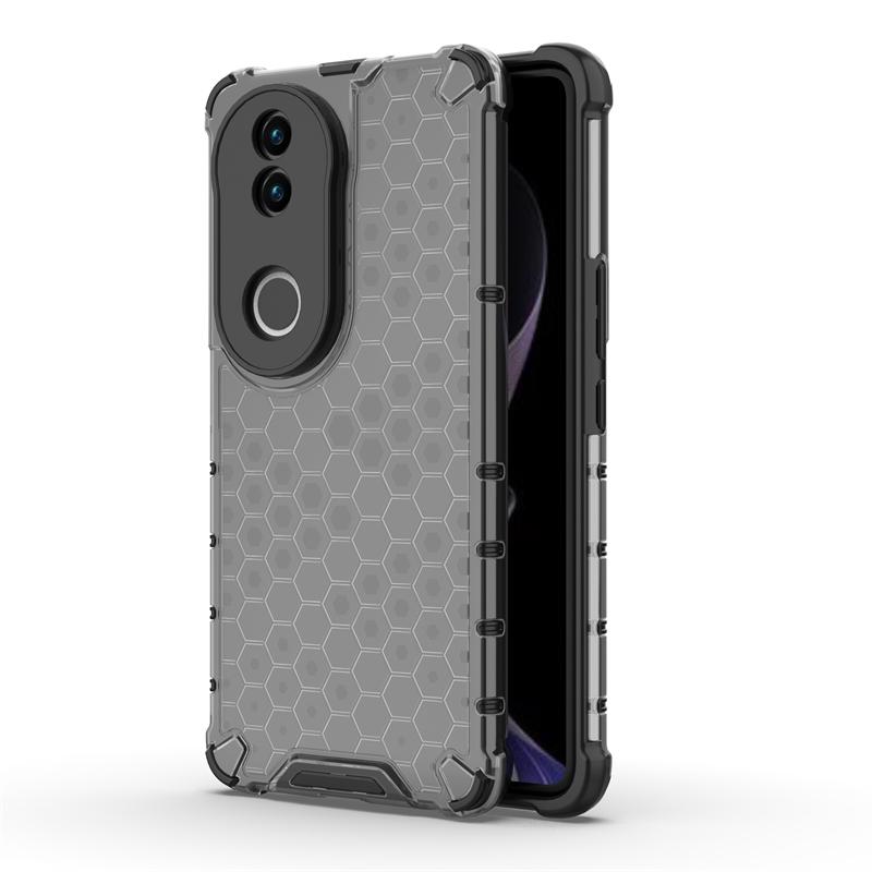 Shockproof Transparent Case For Vivo V50 Honeycomb Armor PC Phone Back Case For Vivo V50 Case Cover For Vivo V50 V50e 6.77 Inch