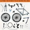 Adorno de Modelo de Bicicleta de Montaña DIY, 1:Kit de Modelo de Bicicleta Miniatura de Aleación 8 Escala