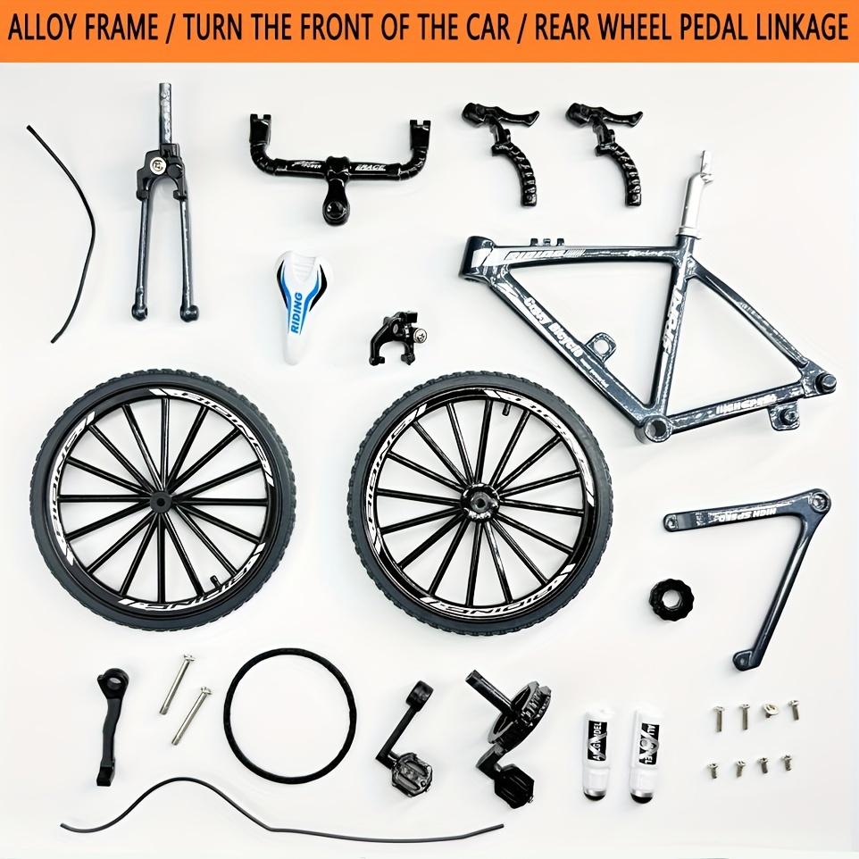 Adorno de Modelo de Bicicleta de Montaña DIY, 1:Kit de Modelo de Bicicleta Miniatura de Aleación 8 Escala