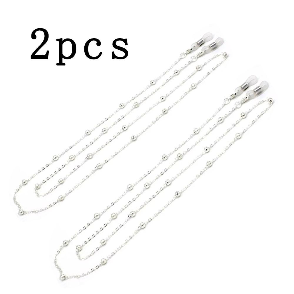 

2 PCS New Glasses Chain Pearl Glasses Chain Anti Lost Mask Chain Glasses