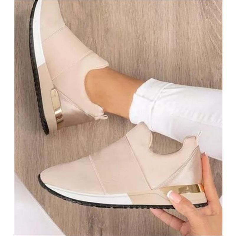 Breathable Women's Sneakers Slip-On Platform Casual Shoes for Women Solid Color Sports Shoes Tennis Female Running Footwear