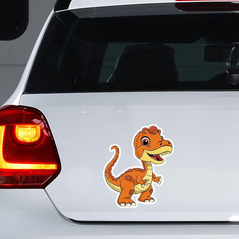 Cute Cartoon Dinosaur Car Motorcycle Electric Vehicle Decoration Stickers Waterproof Fridge Laptop Decals HE65