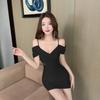 Summer nightclub dancing women's clothing temperament slim dress mesh suspender skirt sexy folds