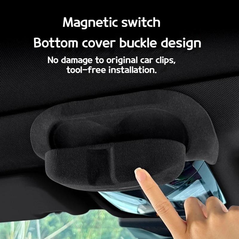 Per BMW Serie 5 i5 G60 2025-2025 Portaocchiali nero per auto telaio per occhiali da sole sul tetto clip portaocchiali accessori interni