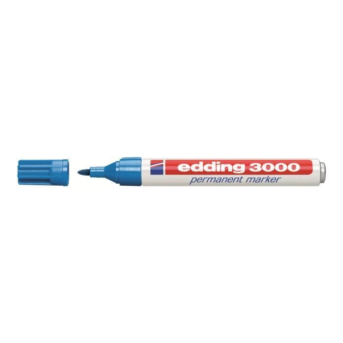 Marqueur permanent - edding - 3000 - bleu clair - 1.5-3 mm