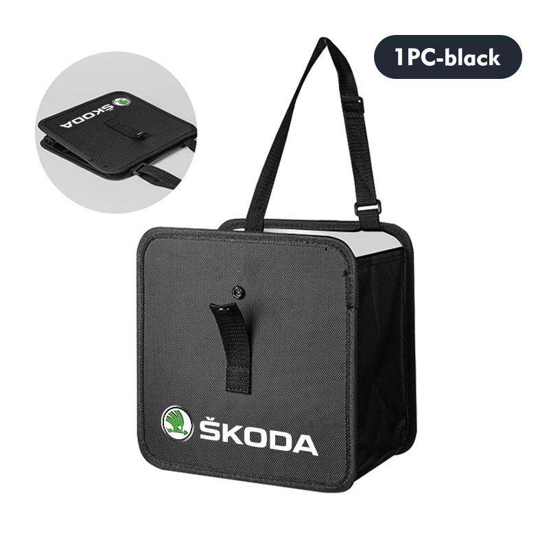 Rjhwp8 PU Leather Car Seat Back Organizer Storage Bag Auto Interior Accessories For Skoda Octavia A5 A4 Mk1 2 Fabia Superb Rapid Mk3